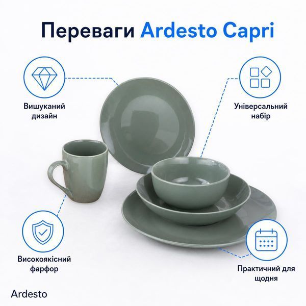 Набір посуду Ardesto Capri (AR0022CG) AR0022CG фото