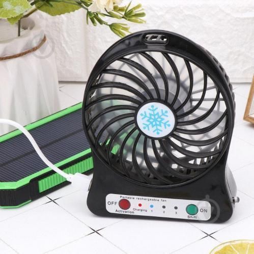 Міні вентилятор mini fan з акумулятором pr18650 фото
