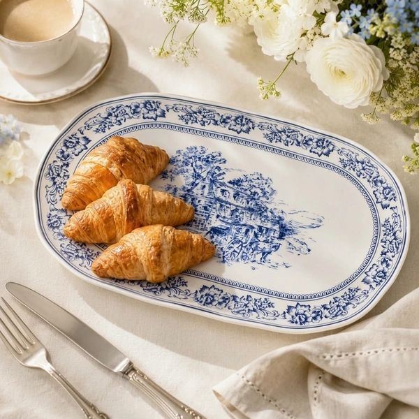 Блюдо порцелянове Heritage Toile Collection Blue 35,5&times;20,5&times;3 см (K341) K341 фото